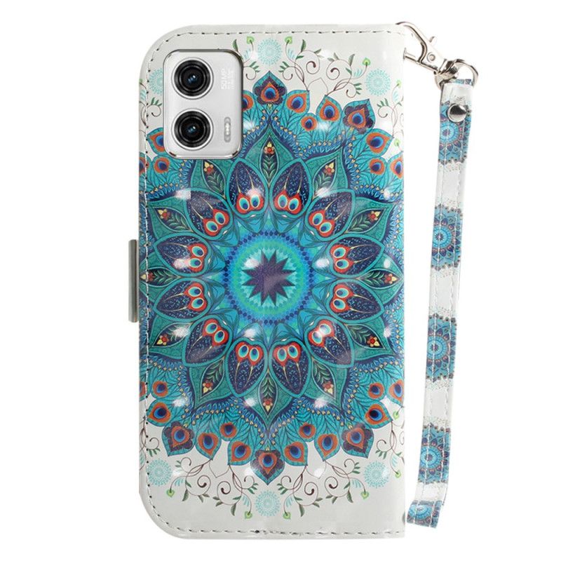 Kožené Puzdro Moto G73 5G Strappy Mandala