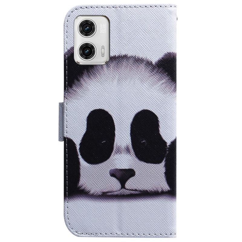 Kožené Puzdro Moto G73 5G Strappy Panda