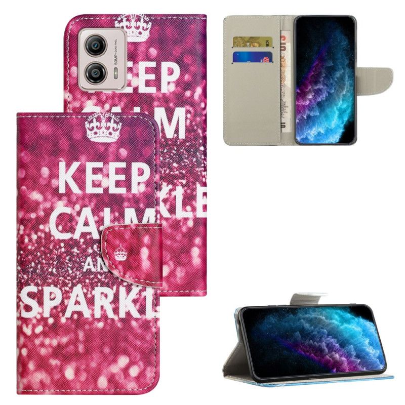 Kožené Puzdro Moto G73 5G Zachovaj Pokoj