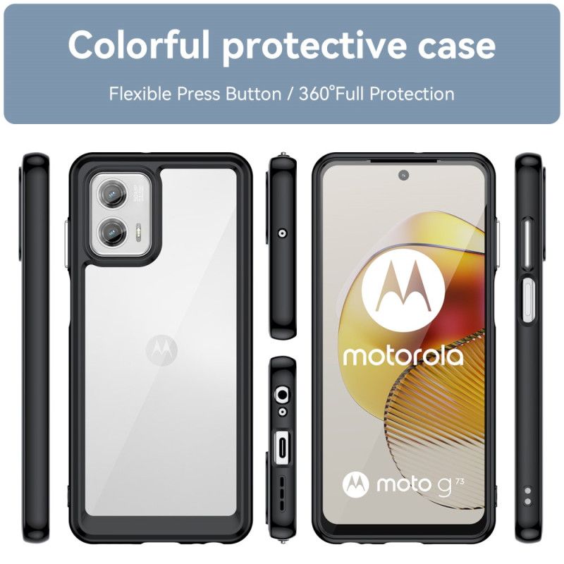 Kryt Moto G73 5G Transparentný Hybrid