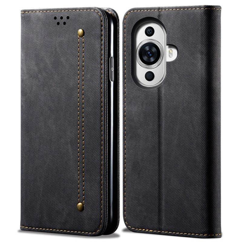 Flipové Puzdro Huawei Nova 11 Pro Kryt Na Mobil Džínsová Tkanina
