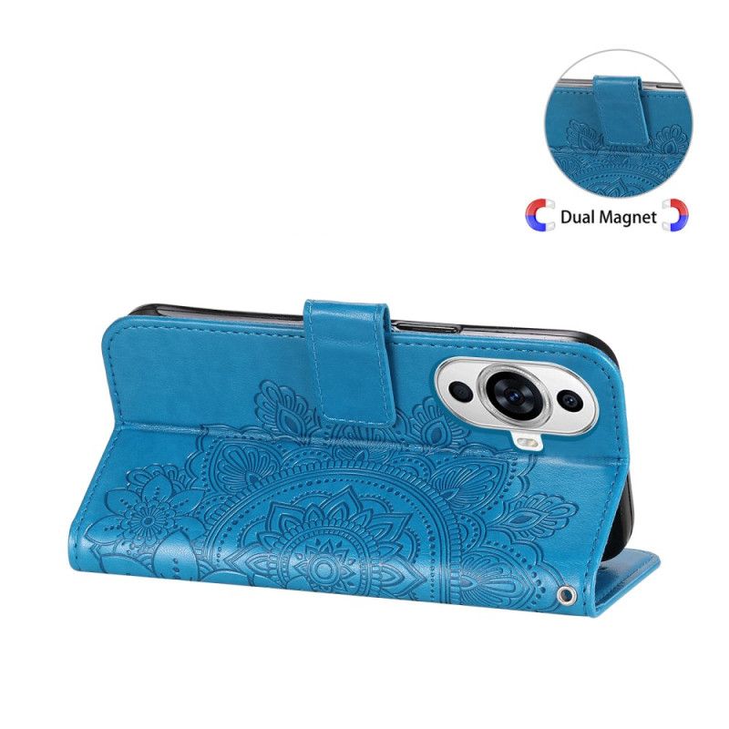 Puzdro Huawei Nova 11 Pro Remienok S Kvetinovou Potlačou