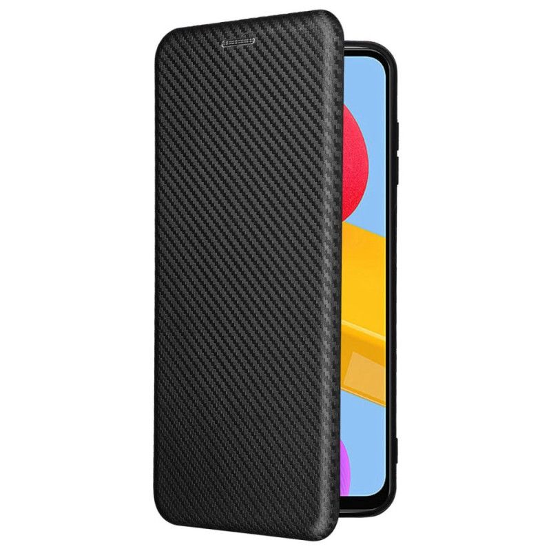 Flipové Puzdro Samsung Galaxy M13 Kožené Puzdro Uhlíkové Vlákno