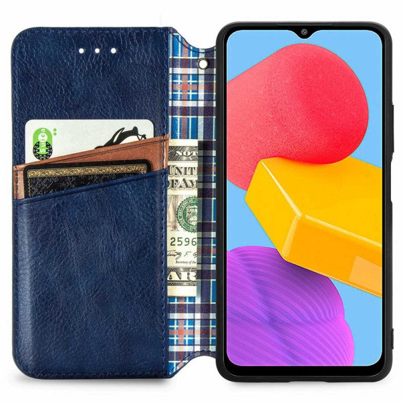 Flipové Puzdro Samsung Galaxy M13 Kožené Puzdro Vzor S Koženým Efektom
