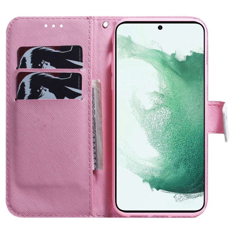 Kožené Puzdro Samsung Galaxy M13 Popruhový Vintage Kvet