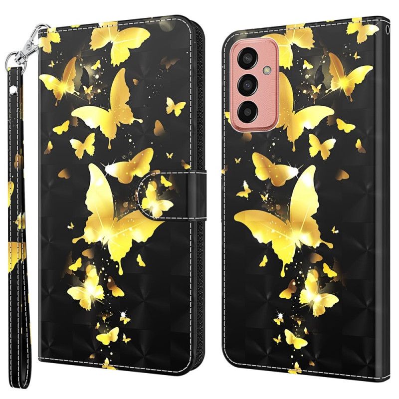 Peňaženkový Kryt Samsung Galaxy M13 Tangá Butterflies