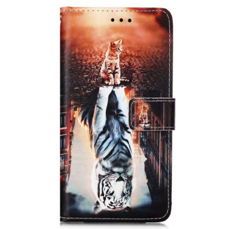 Kožené Puzdro Samsung Galaxy A54 5G Strappy Kitten Dream