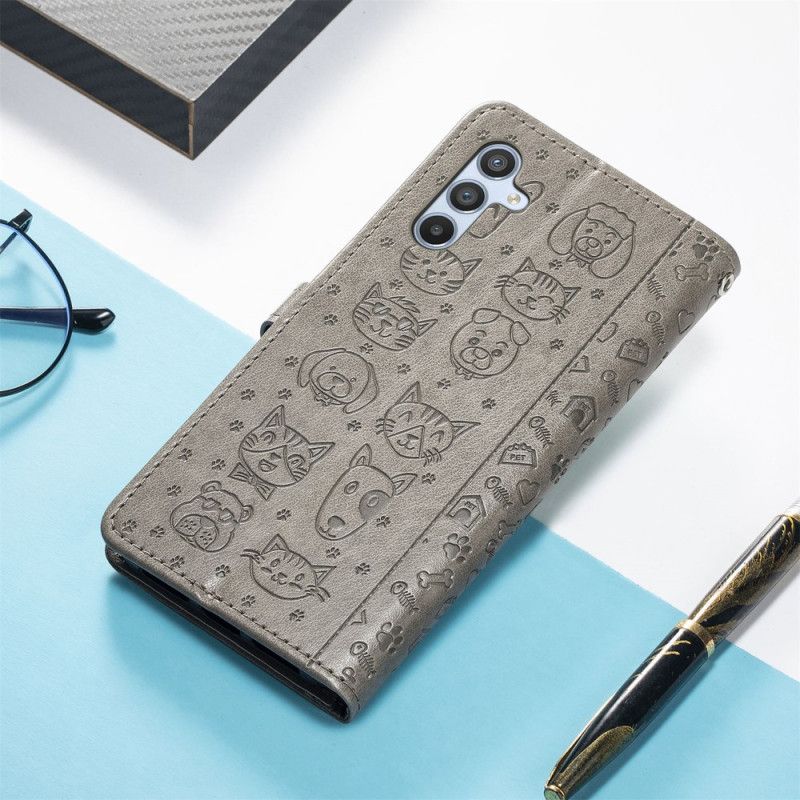 Kožené Puzdro Samsung Galaxy A54 5G Tangá Zvieratá