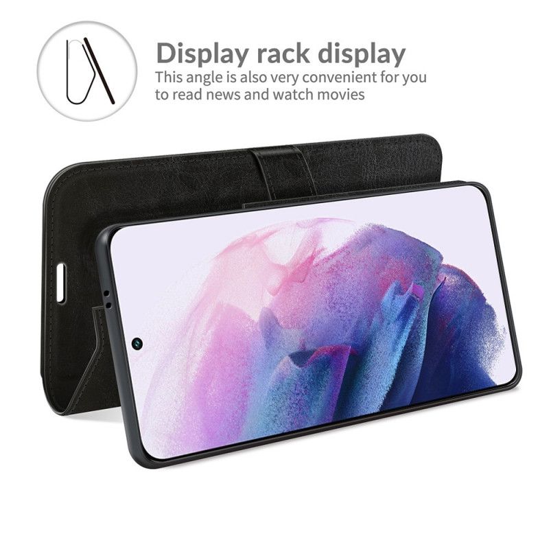 Kožené Puzdro Samsung Galaxy S22 Plus 5G Dizajnový Kožený Efekt
