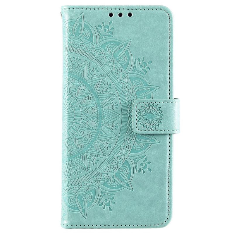Kožené Puzdro Samsung Galaxy S22 Plus 5G Slnečná Mandala
