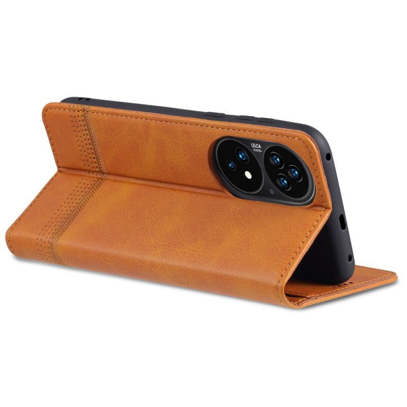 Flipové Puzdro Huawei P50 Pro Kožené Puzdro Kožený Štýl Azns