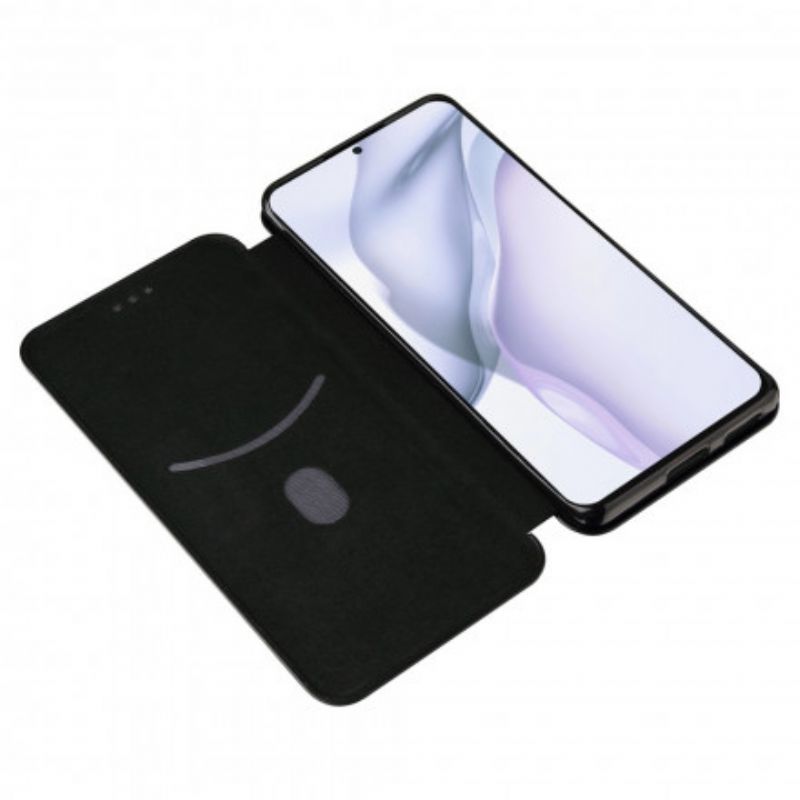 Flipové Puzdro Huawei P50 Pro Kožené Puzdro Uhlíkové Vlákno