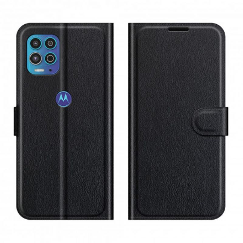 Kožené Puzdro Moto G100 Klasický Efekt Liči
