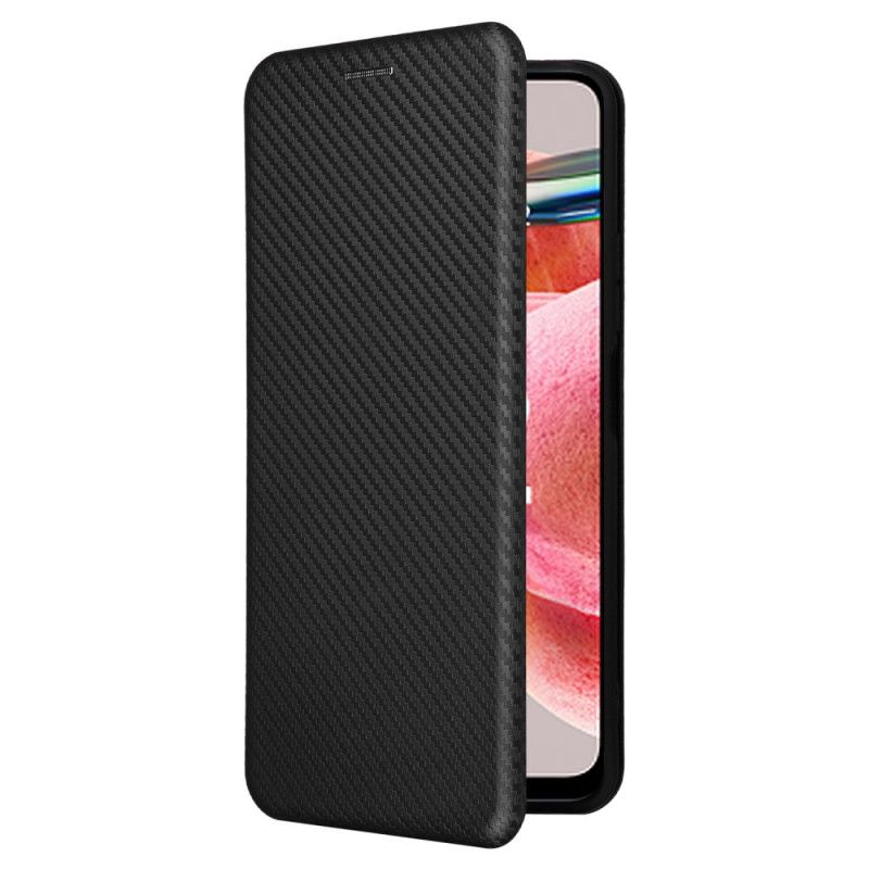 Flipové Puzdro Xiaomi Redmi Note 12 4G Kožené Puzdro Uhlíkové Vlákno