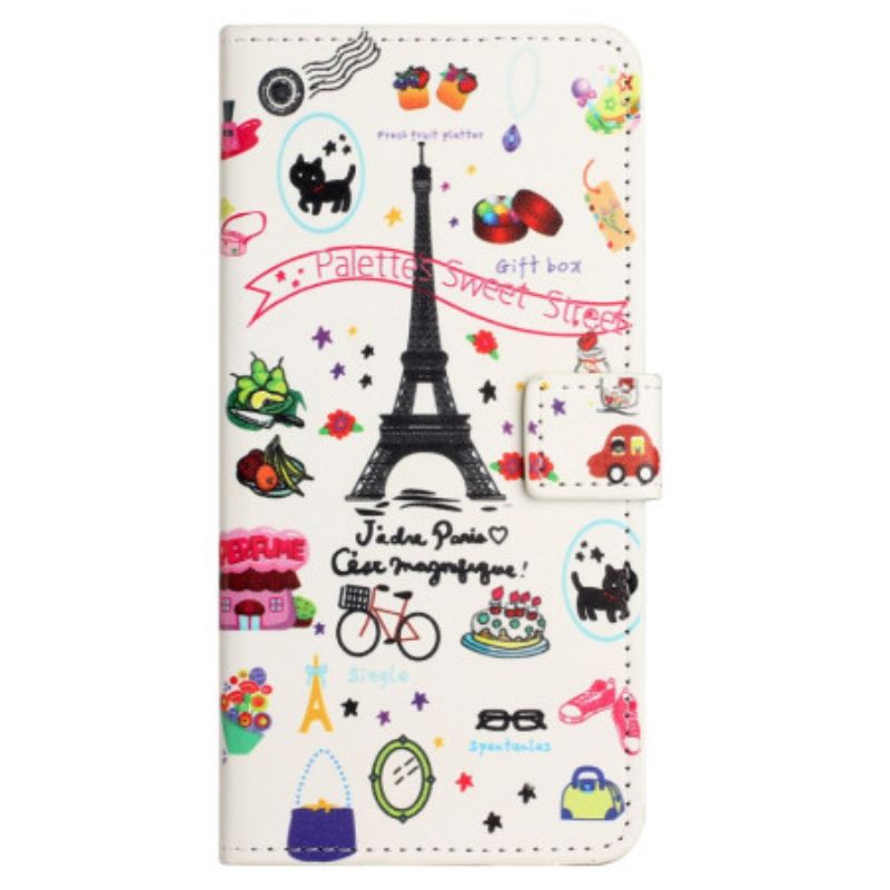 Kožené Puzdro Xiaomi Redmi Note 12 4G Milujem Paríž