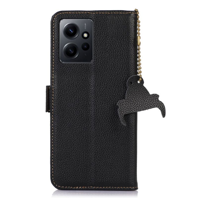 Kožené Puzdro Xiaomi Redmi Note 12 4G Originálna Rfid Textúrovaná Koža