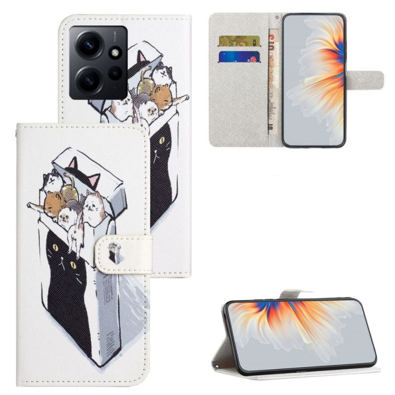 Kožené Puzdro Xiaomi Redmi Note 12 4G Tangá Cats