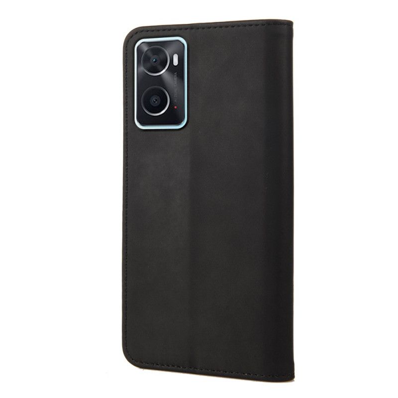 Flipové Puzdro Realme 9i Kožené Puzdro Dvojfarebný Biznis Kožený Efekt