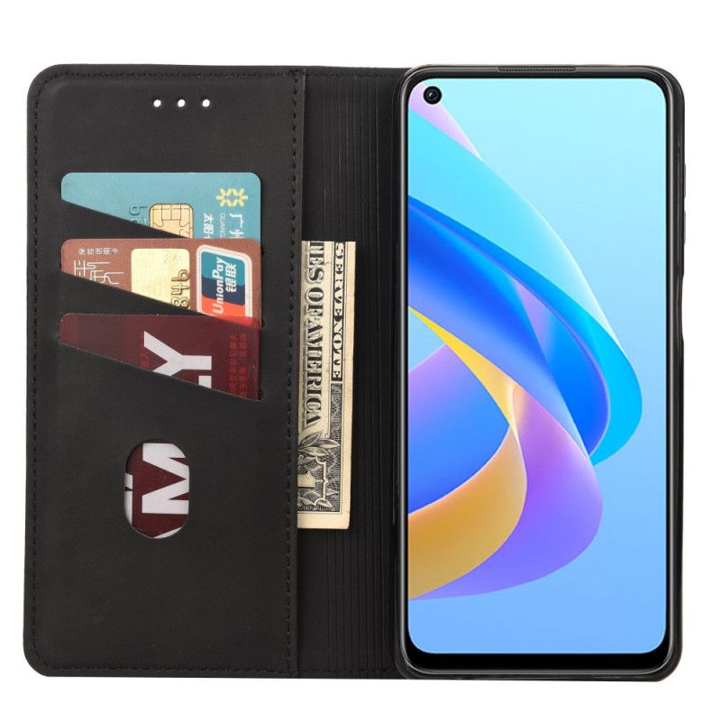 Flipové Puzdro Realme 9i Kožené Puzdro Dvojfarebný Biznis Kožený Efekt