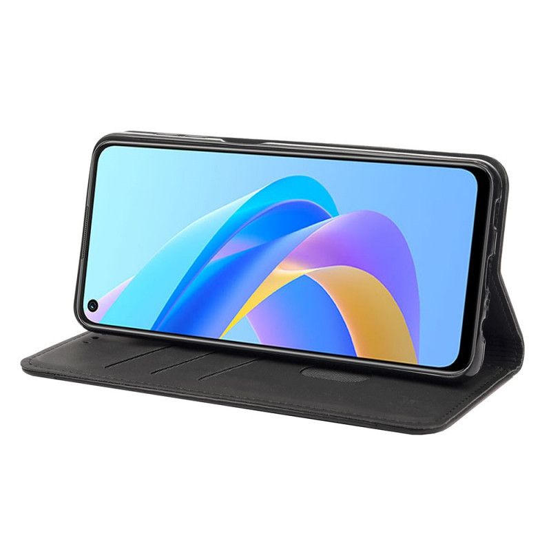 Flipové Puzdro Realme 9i Kožené Puzdro Dvojfarebný Biznis Kožený Efekt
