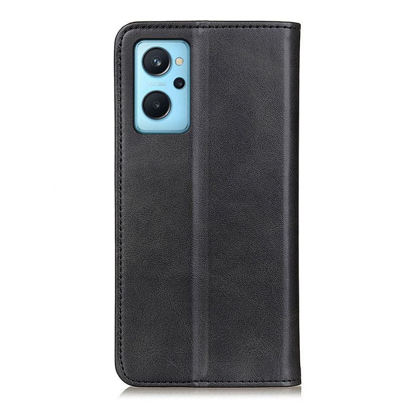 Flipové Puzdro Realme 9i Kožené Puzdro Lávová Štiepaná Koža