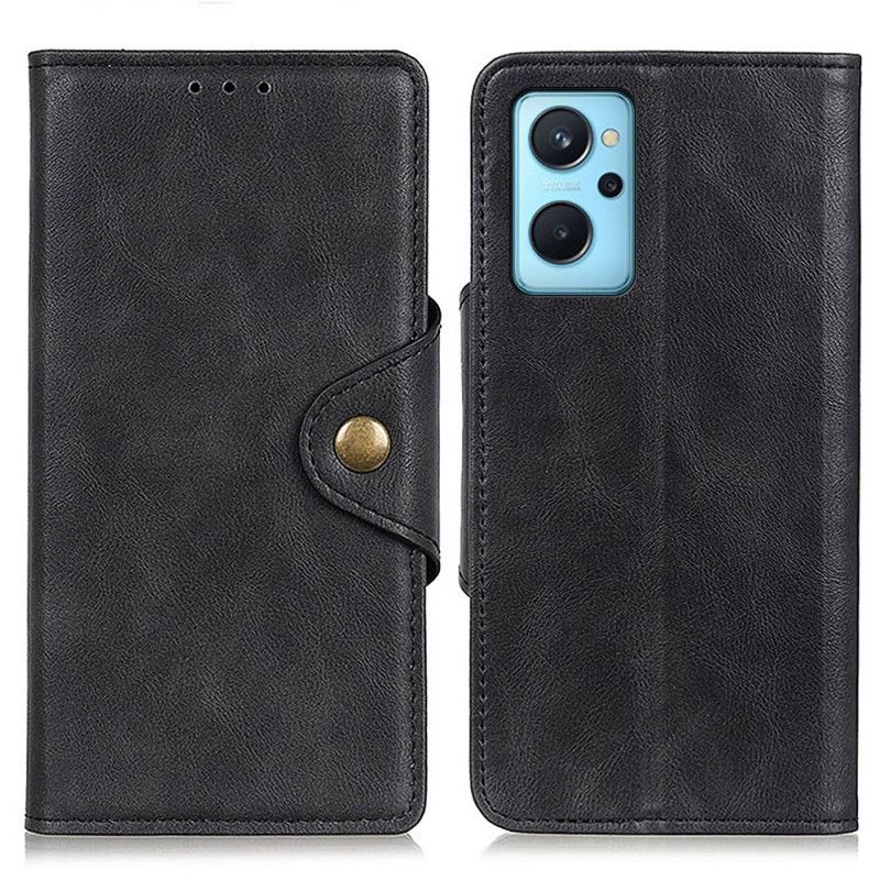 Kožené Puzdro Realme 9i Gombík Z Umelej Kože