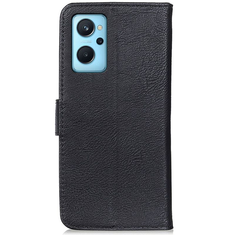 Kožené Puzdro Realme 9i Gombík Z Umelej Kože Khazneh