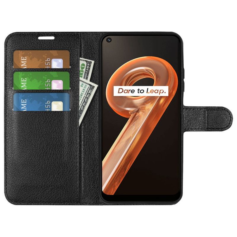Kožené Puzdro Realme 9i Klasická Magnetická Spona Z Umelej Kože