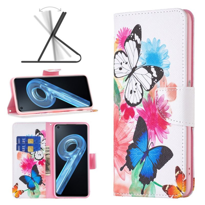 Kožené Puzdro Realme 9i Motýle