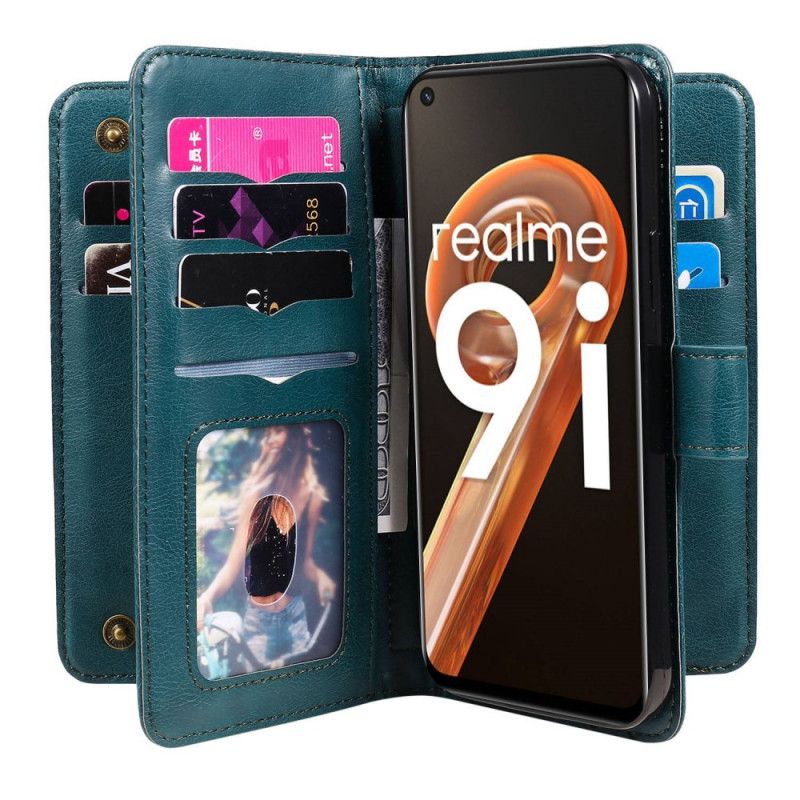 Kožené Puzdro Realme 9i Multifunkčná Obchodná Peňaženka