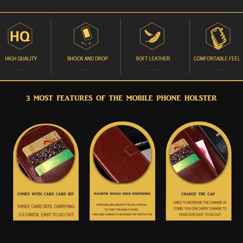 Kožené Puzdro Realme 9i Umelá Koža Idewei