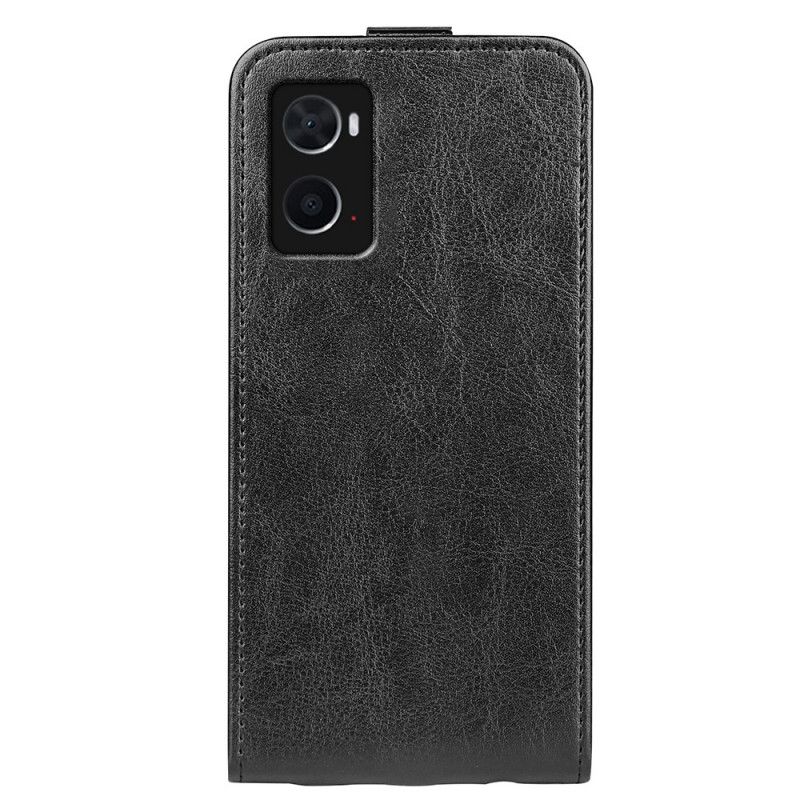 Kožené Puzdro Realme 9i Vertikálny Zips Crazy Horse Textúra
