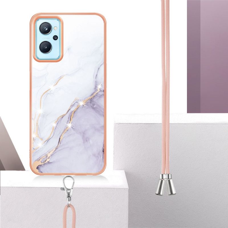 Kryt Realme 9i Mramorový Dizajnový Kábel