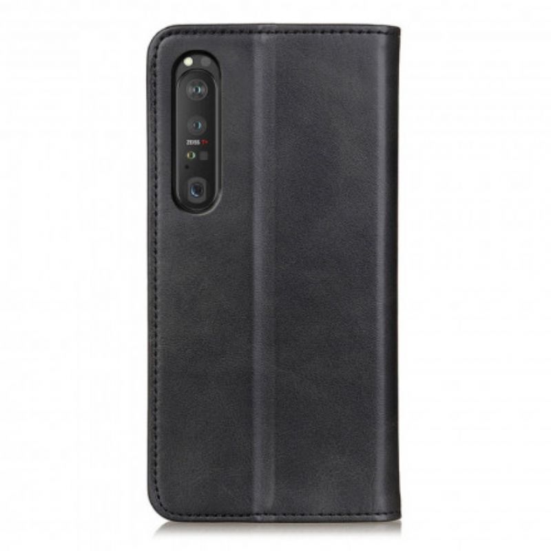 Flipové Puzdro Sony Xperia 1 III Kožené Puzdro Elegancia Štiepaná Koža