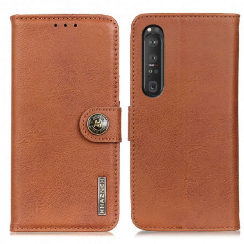 Kožené Puzdro Sony Xperia 1 III Imitácia Kože Khazneh