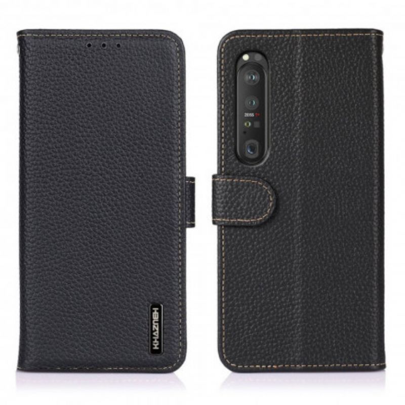 Kožené Puzdro Sony Xperia 1 III Khazneh Liči Koža