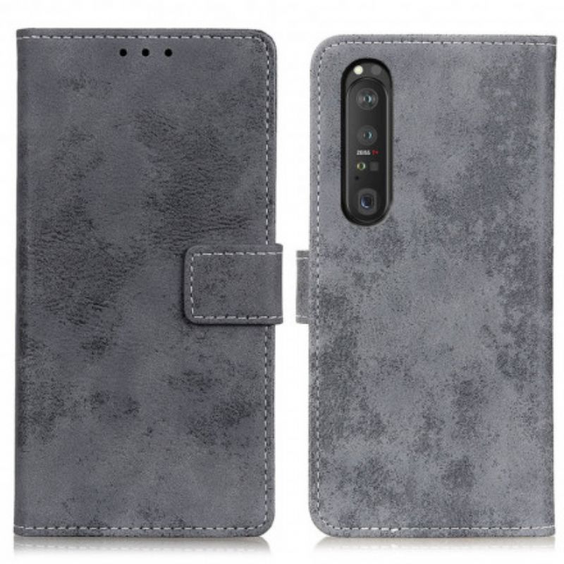 Kožené Puzdro Sony Xperia 1 III Vintage Kožený Efekt