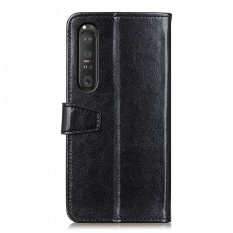 Peňaženkový Kryt Sony Xperia 1 III Klasický Kožený Efekt