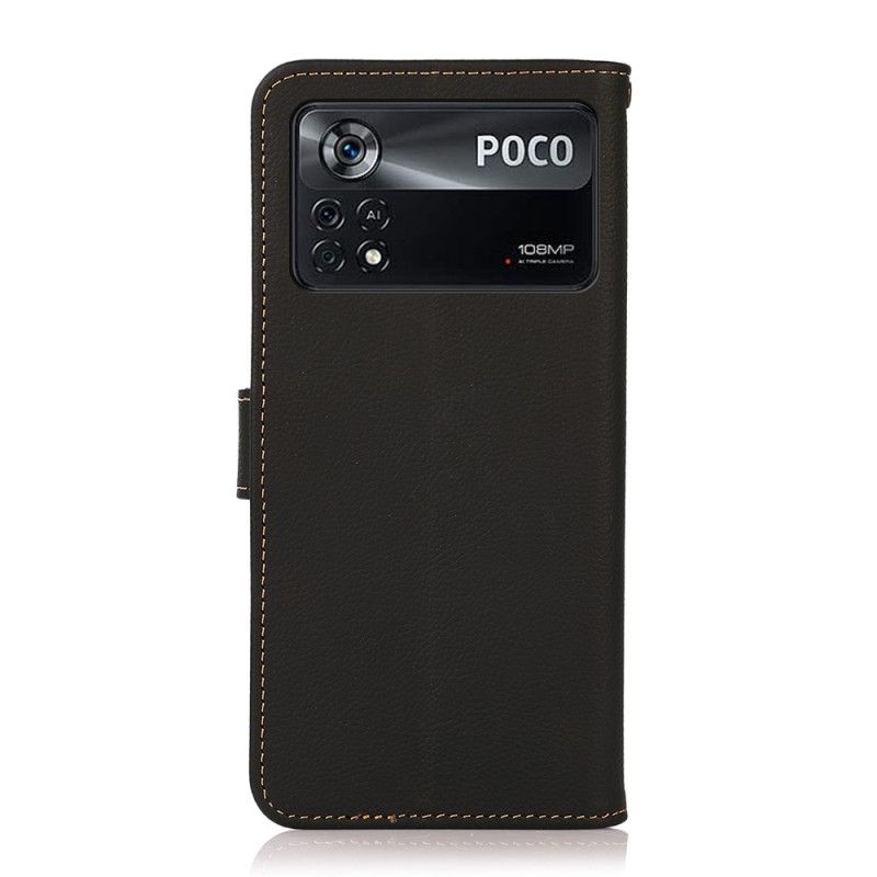 Flipové Puzdro Poco X4 Pro 5G Khazneh Rfid Pravá Koža