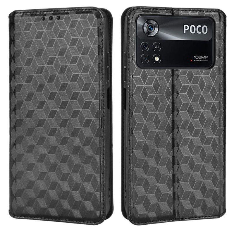 Flipové Puzdro Poco X4 Pro 5G Kožené Puzdro 3d Textúra