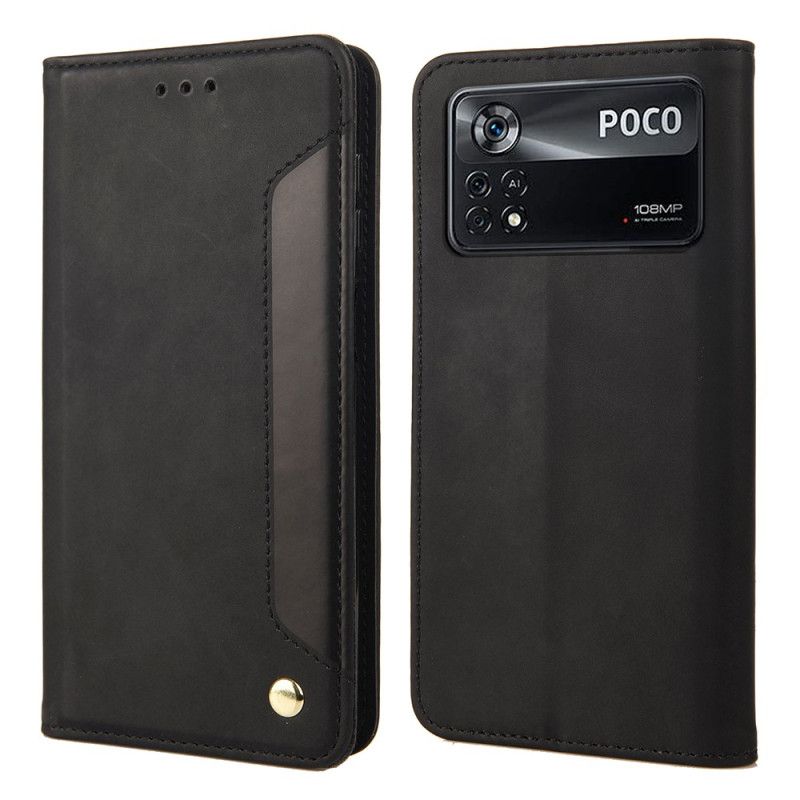 Flipové Puzdro Poco X4 Pro 5G Kožené Puzdro Pocit Pokožky