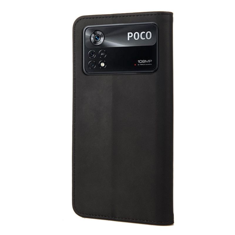 Flipové Puzdro Poco X4 Pro 5G Kožené Puzdro Pocit Pokožky