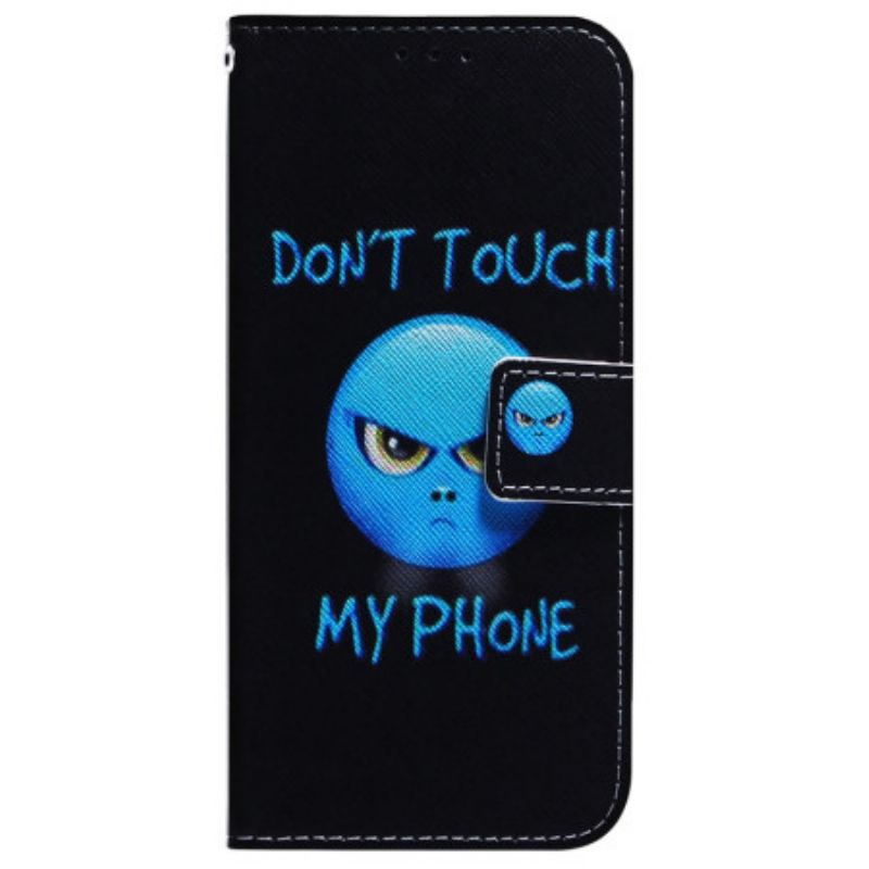 Kožené Puzdro Poco X4 Pro 5G Emoji Nedotýkajte Sa Môjho Telefónu