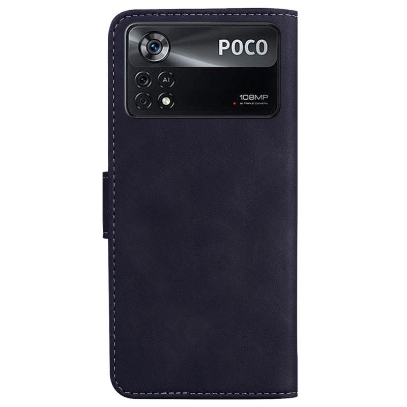 Kožené Puzdro Poco X4 Pro 5G Tlač Motýľov