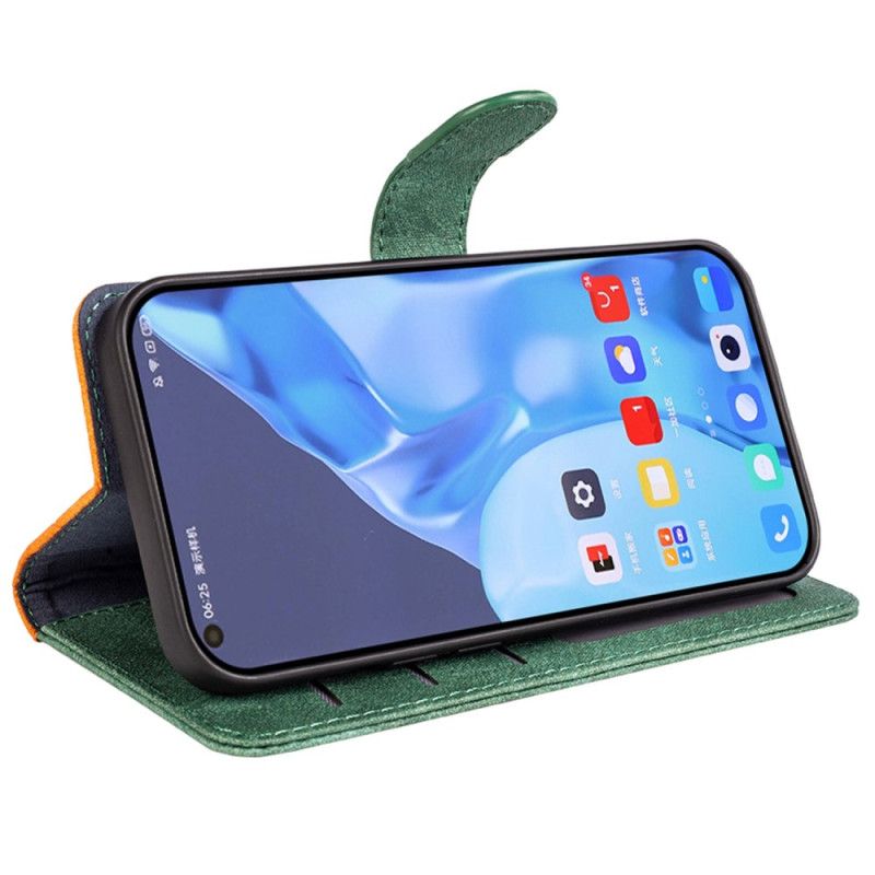 Kožené Puzdro Poco X4 Pro 5G Umelecký Štýl Dreva