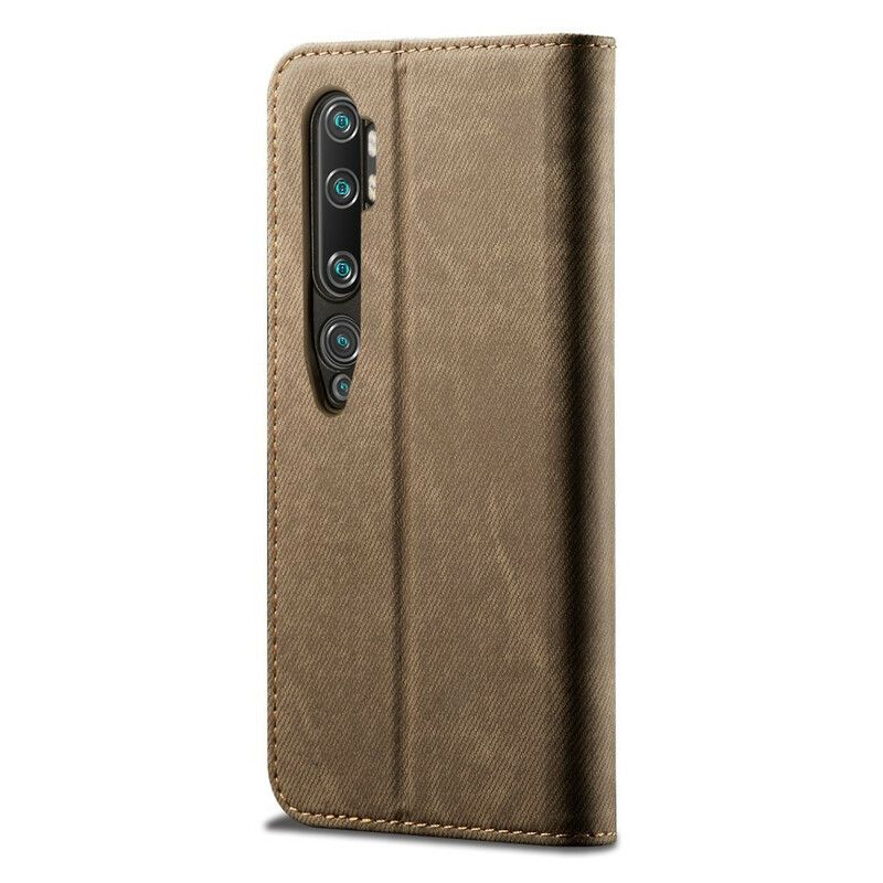 Flipové Puzdro Xiaomi Mi Note 10 / 10 Pro Kožené Puzdro Džínsová Tkanina