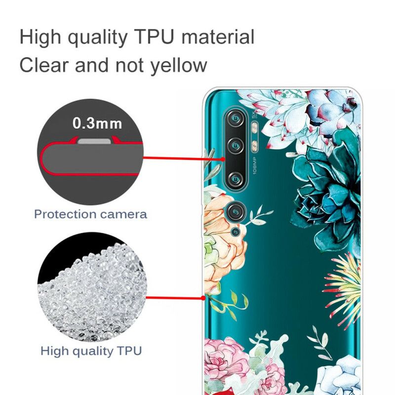 Kryt Xiaomi Mi Note 10 / 10 Pro Bezšvové Akvarelové Kvety