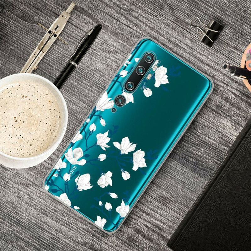 Kryt Xiaomi Mi Note 10 / 10 Pro Biele Kvety