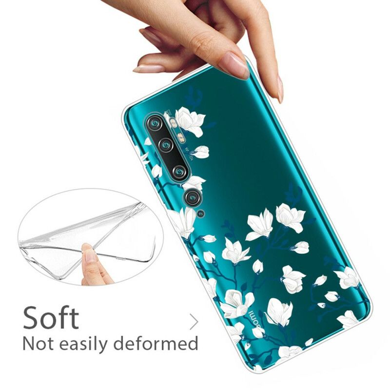 Kryt Xiaomi Mi Note 10 / 10 Pro Biele Kvety