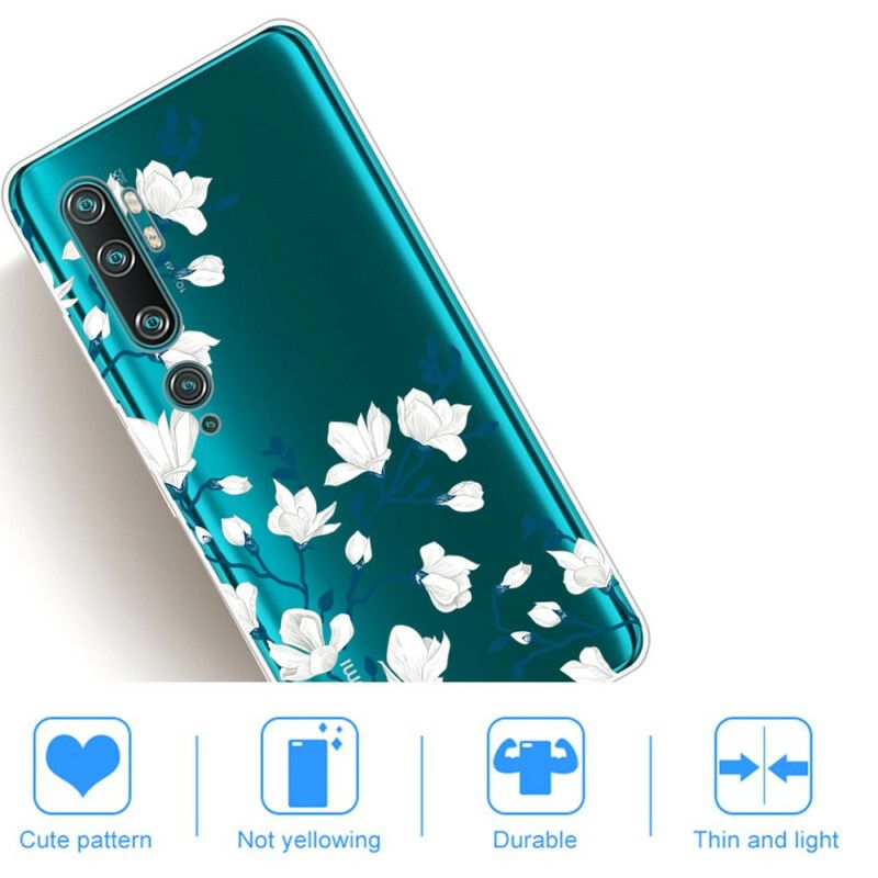 Kryt Xiaomi Mi Note 10 / 10 Pro Biele Kvety